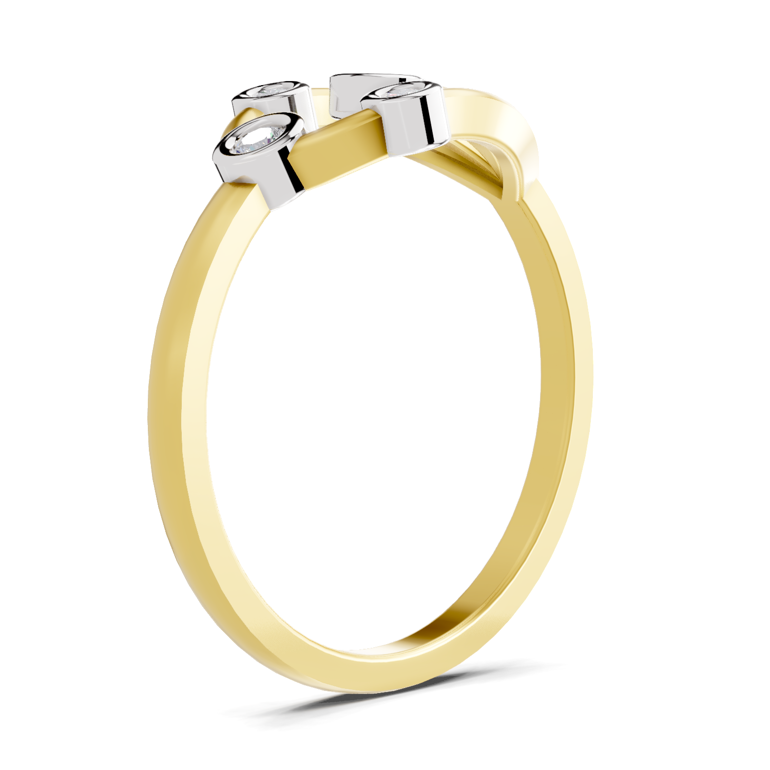 Sparkles Lab Grown Diamond 0.12 Gilded Willow Ring| 14K Yellow Gold