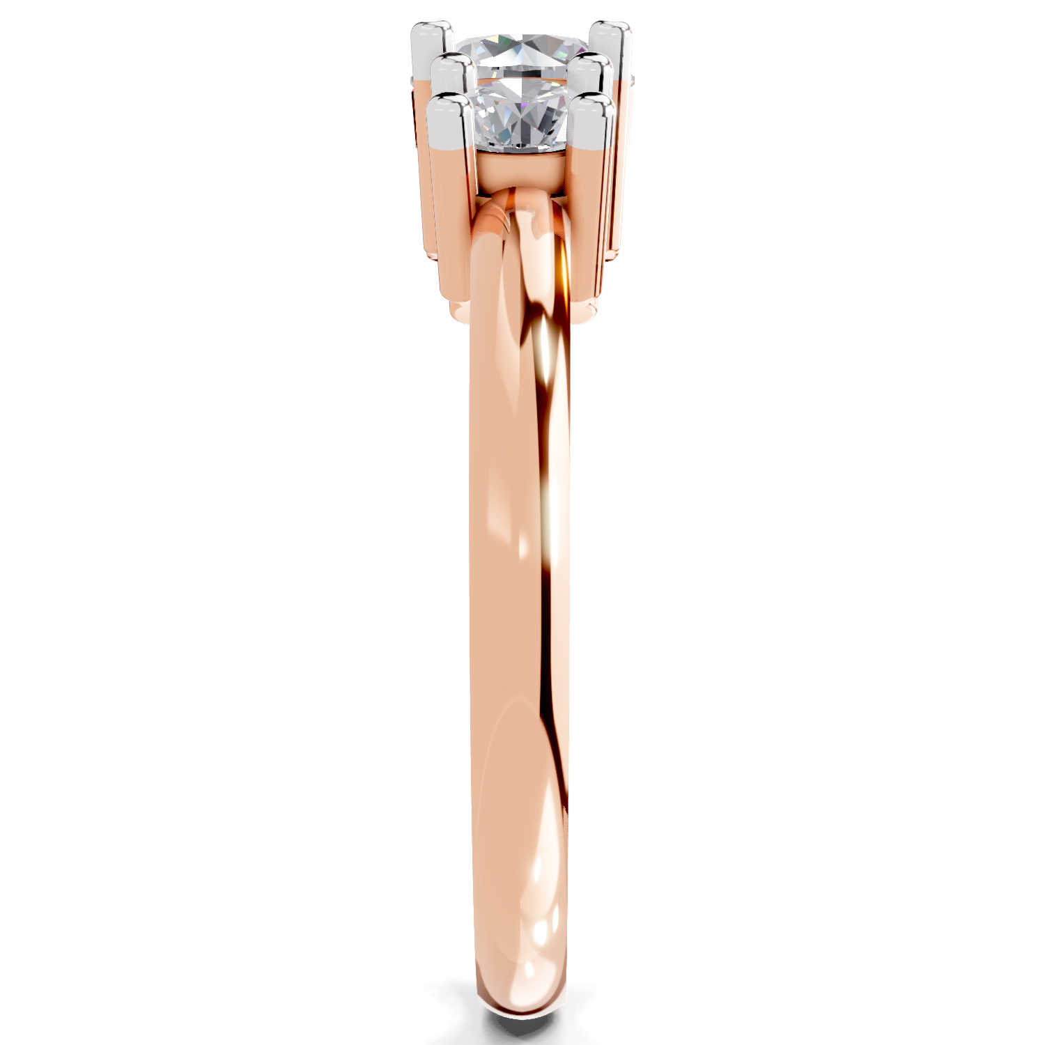 0.95 Carat 3 Stone Diamond Ring in 14K Gold