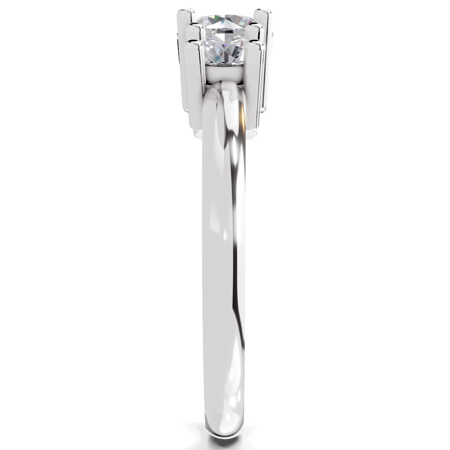 Lab Grown Diamond 0.95 Carat Trinity Gleam Promise Engagement Ring | 14K White Gold