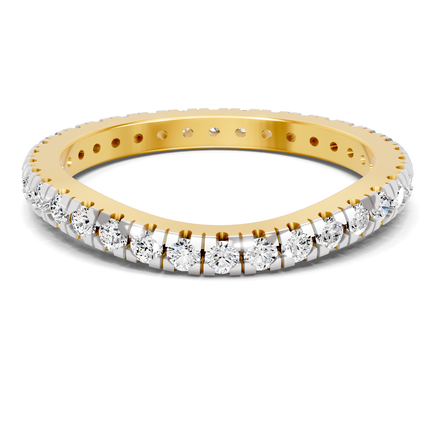 Sparkles Lab Grown Diamond 0.04 Celestia Band Ring| 14K Yellow Gold