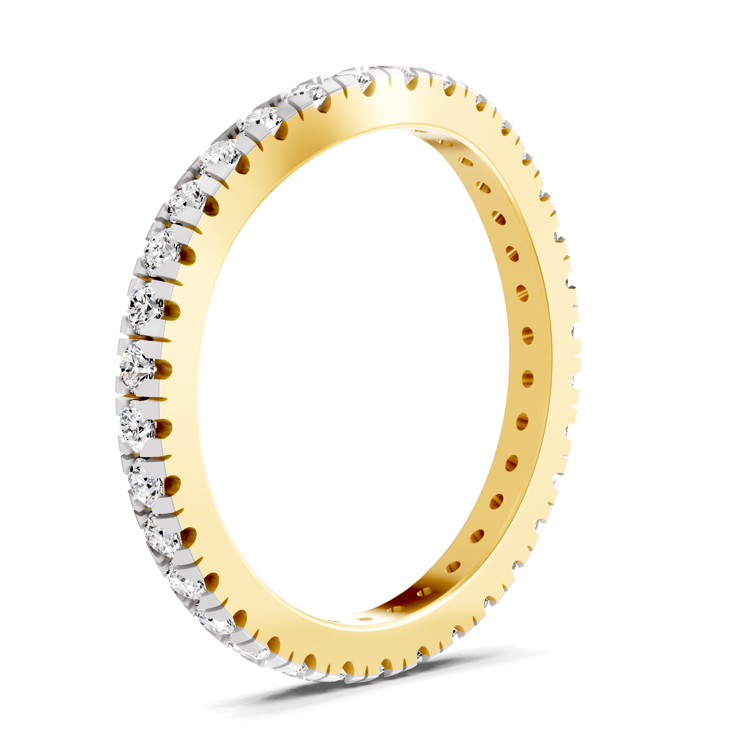 Sparkles Lab Grown Diamond 0.04 Celestia Band Ring| 14K Yellow Gold