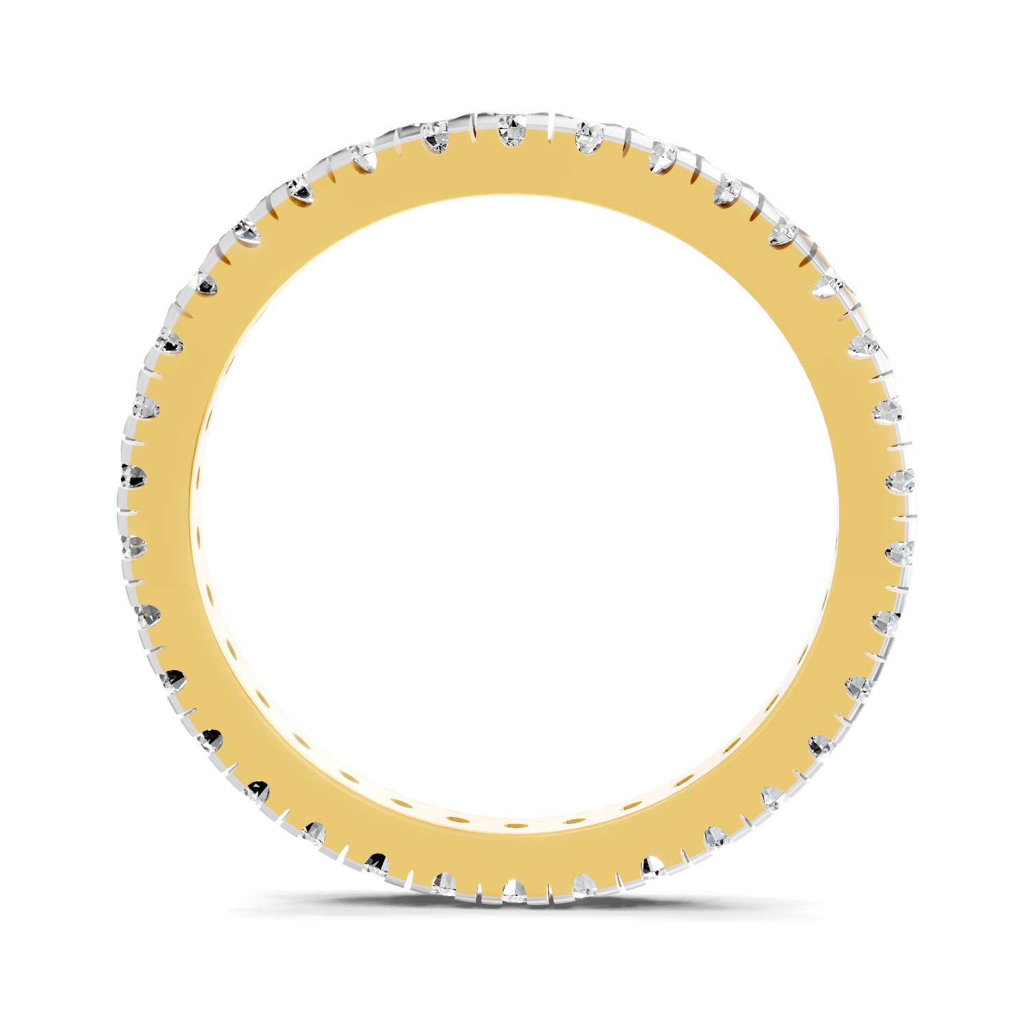 Sparkles Lab Grown Diamond 0.04 Celestia Band Ring| 14K Yellow Gold