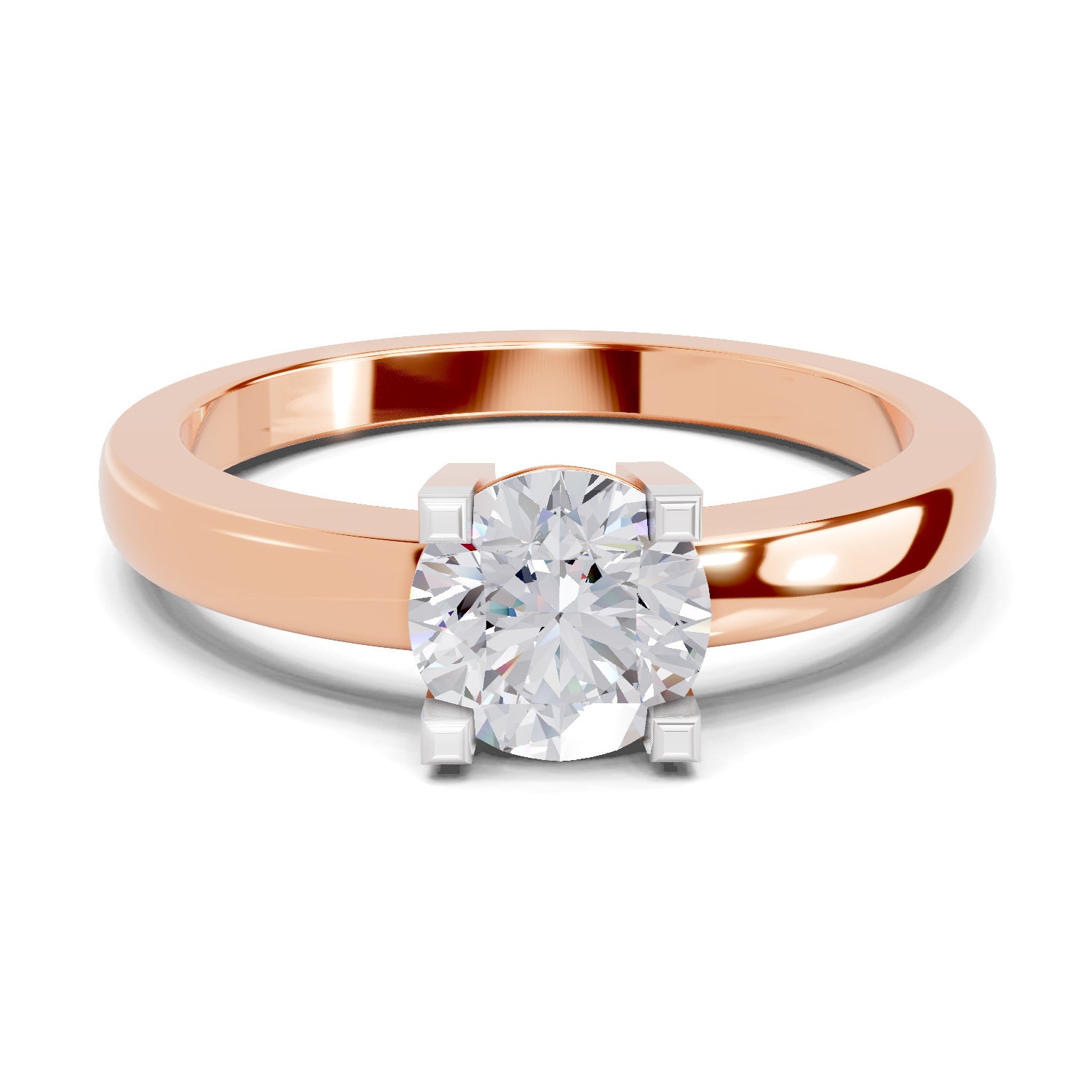 0.75 Carat Solitaire Diamond Engagement Ring | 14K Rose Gold