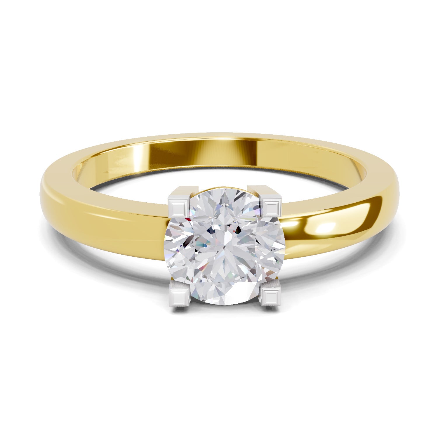 0.75 Carat Solitaire Diamond Engagement Ring | 14K Yellow Gold