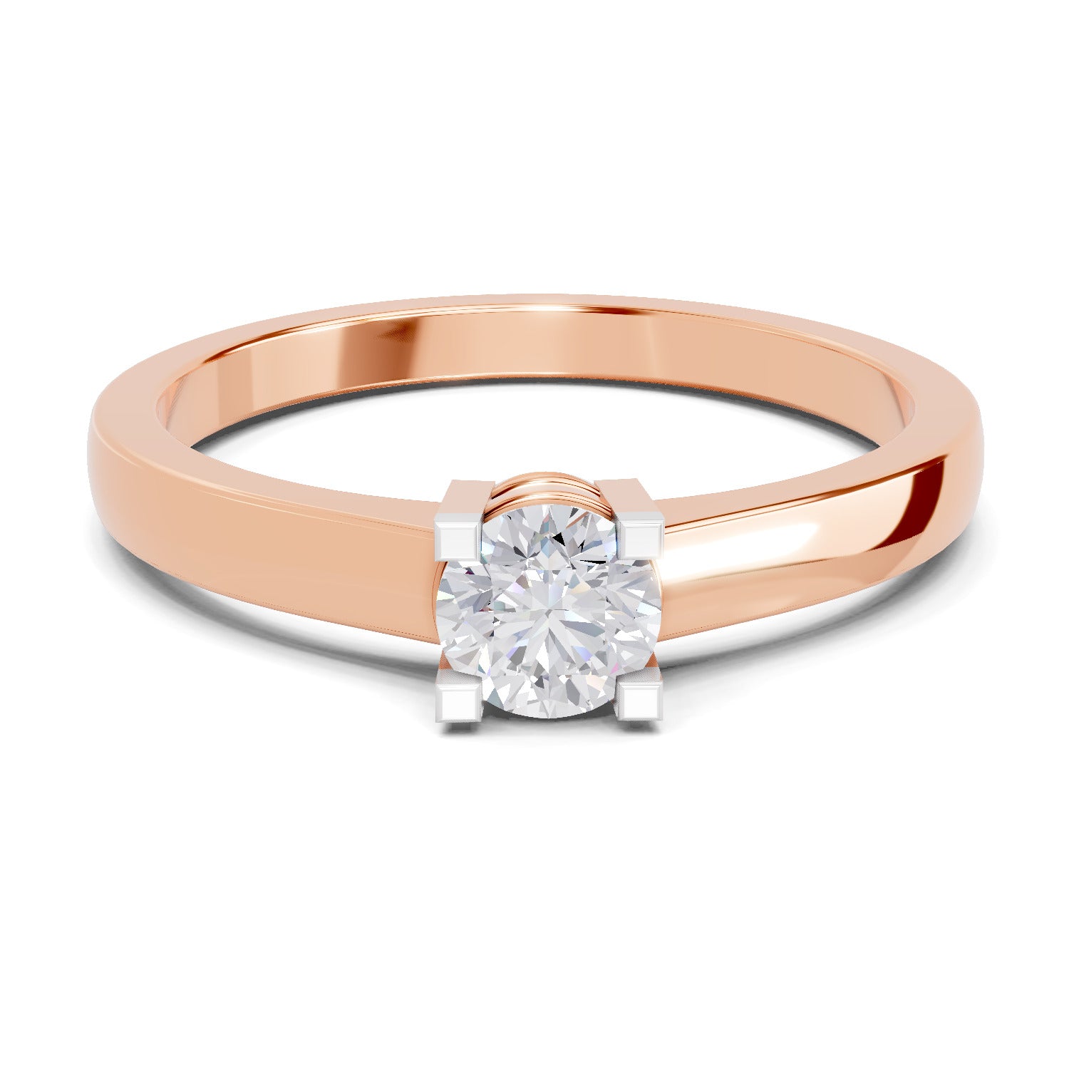 0.3 Carat Solitaire Diamond Engagement Ring | 14K Yellow Gold