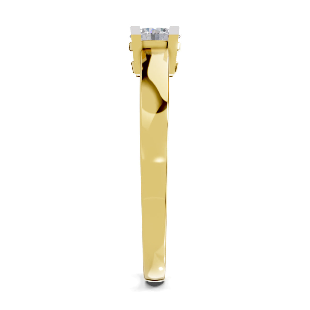 0.3 Carat Solitaire Diamond Engagement Ring | 14K Yellow Gold