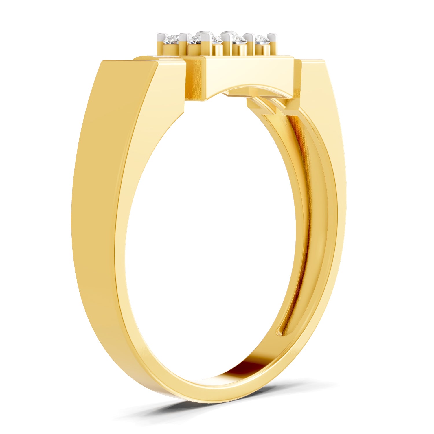 0.23 Carat  | 925 Sterling Silver Gold Plated Fashion Ring