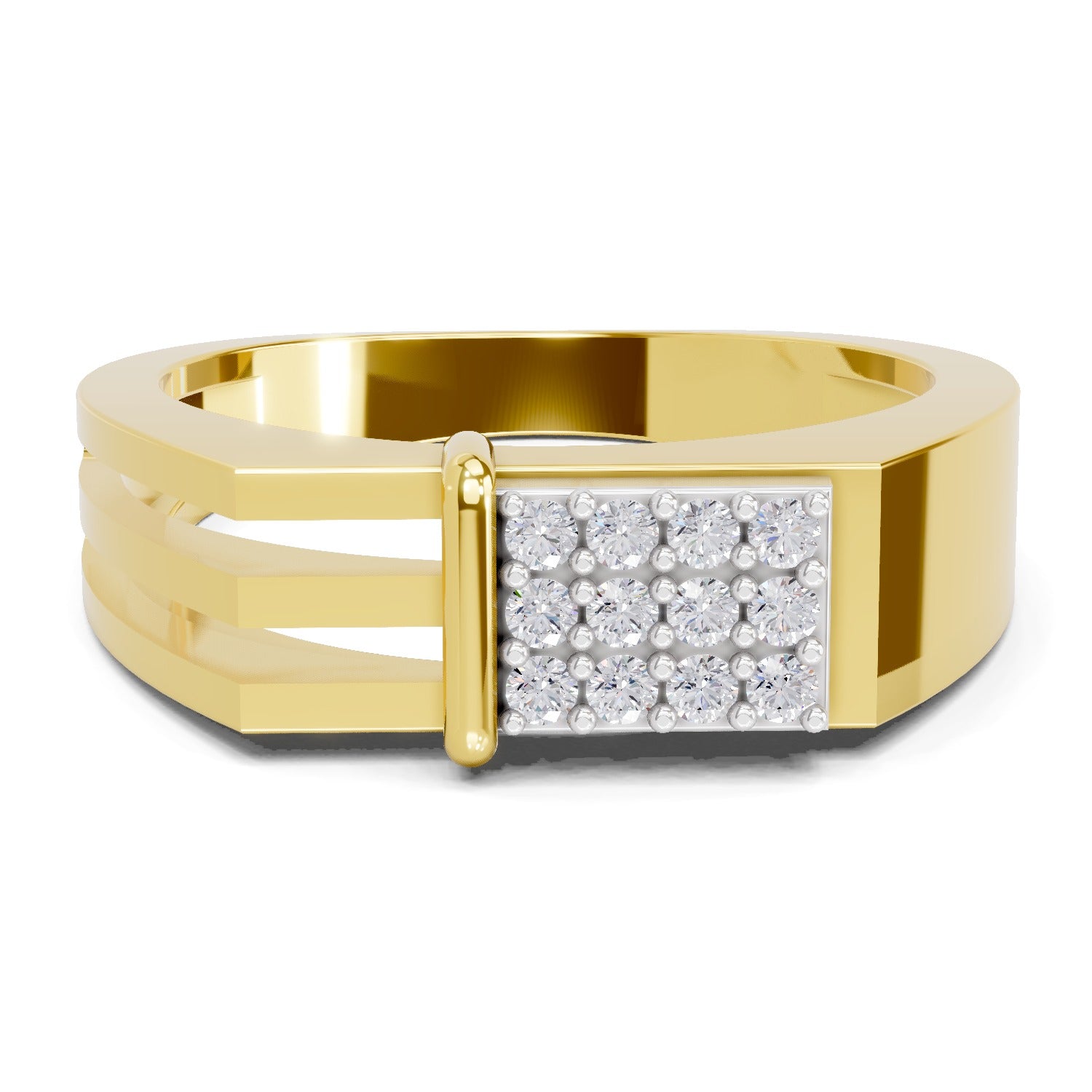 0.26 Carat  | 925 Sterling Silver Gold Plated Fashion Ring