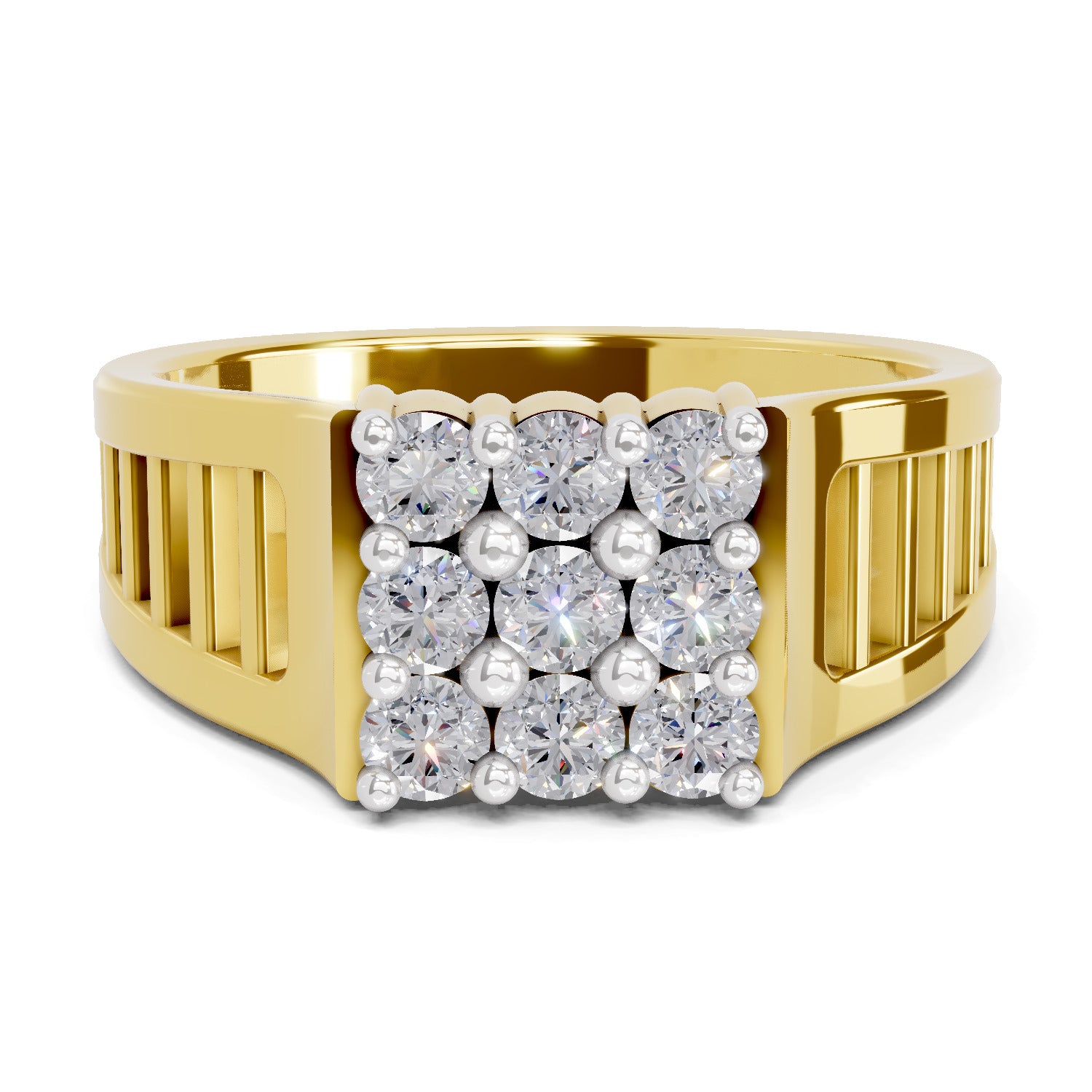 0.41 Carat  | 925 Sterling Silver Gold Plated Fashion Ring