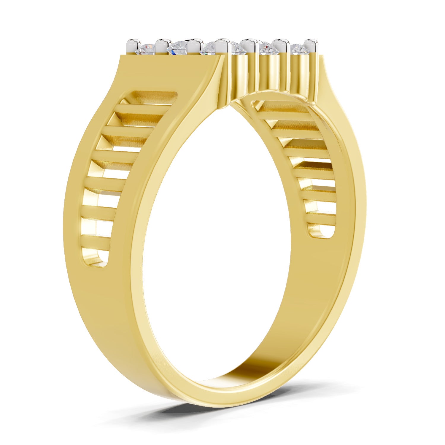 0.41 Carat  | 925 Sterling Silver Gold Plated Fashion Ring