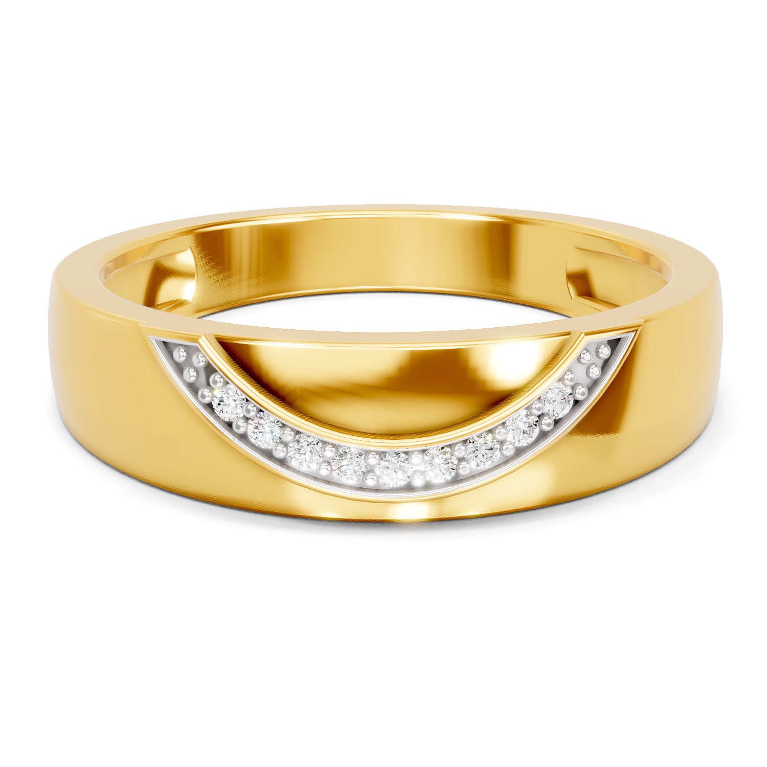 0.05 Carat  | 925 Sterling Silver Gold Plated Fashion Ring