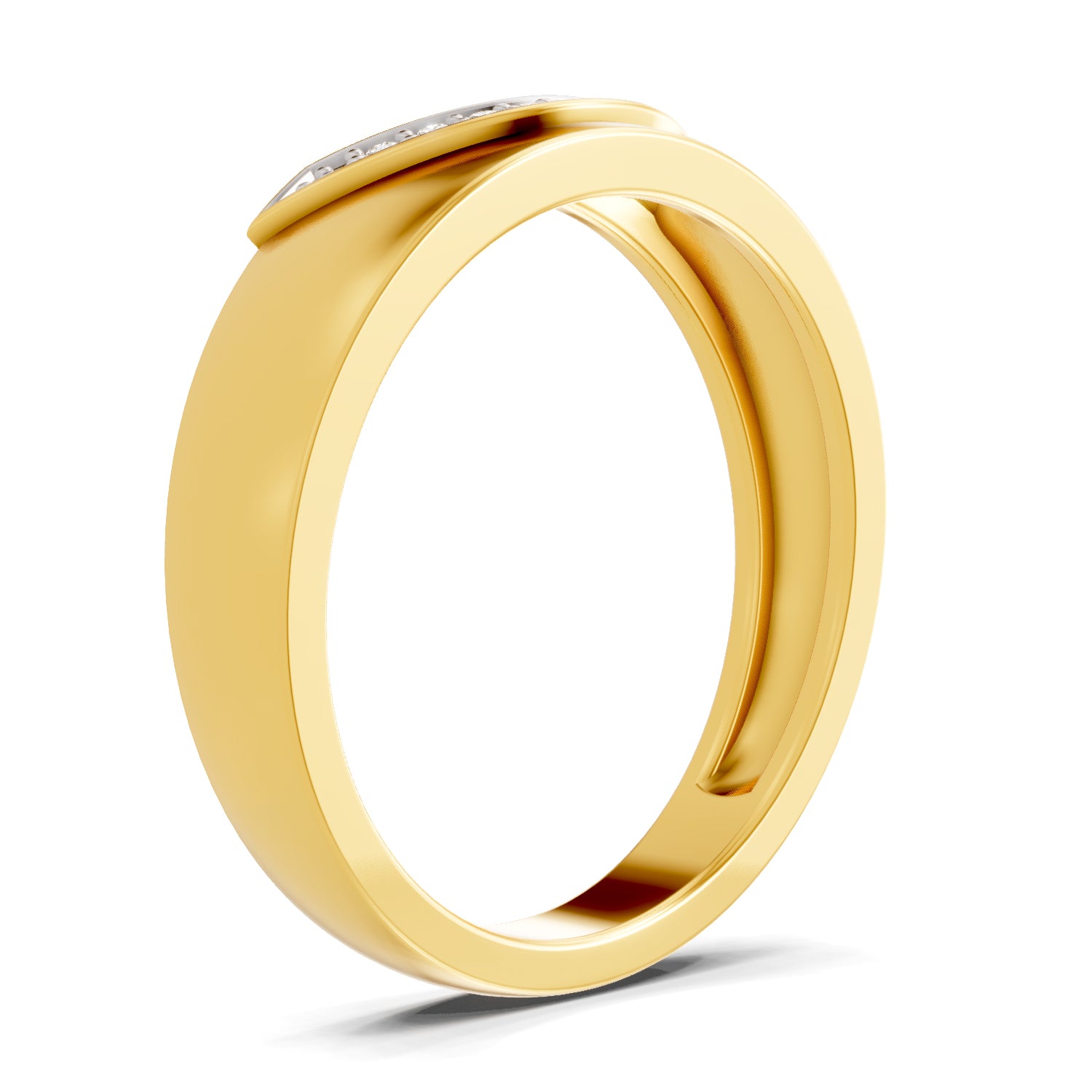 0.05 Carat  | 925 Sterling Silver Gold Plated Fashion Ring