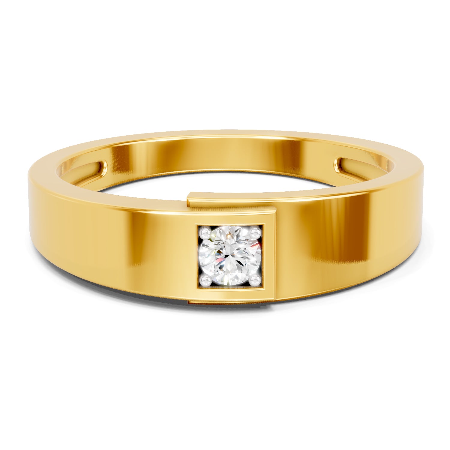 0.08 Carat  | 925 Sterling Silver Gold Plated Fashion Ring
