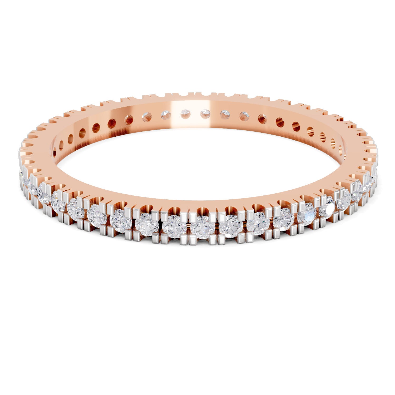 Sparkles Lab Grown Diamond 0.27 Eternity Style Ring| 14K Rose Gold