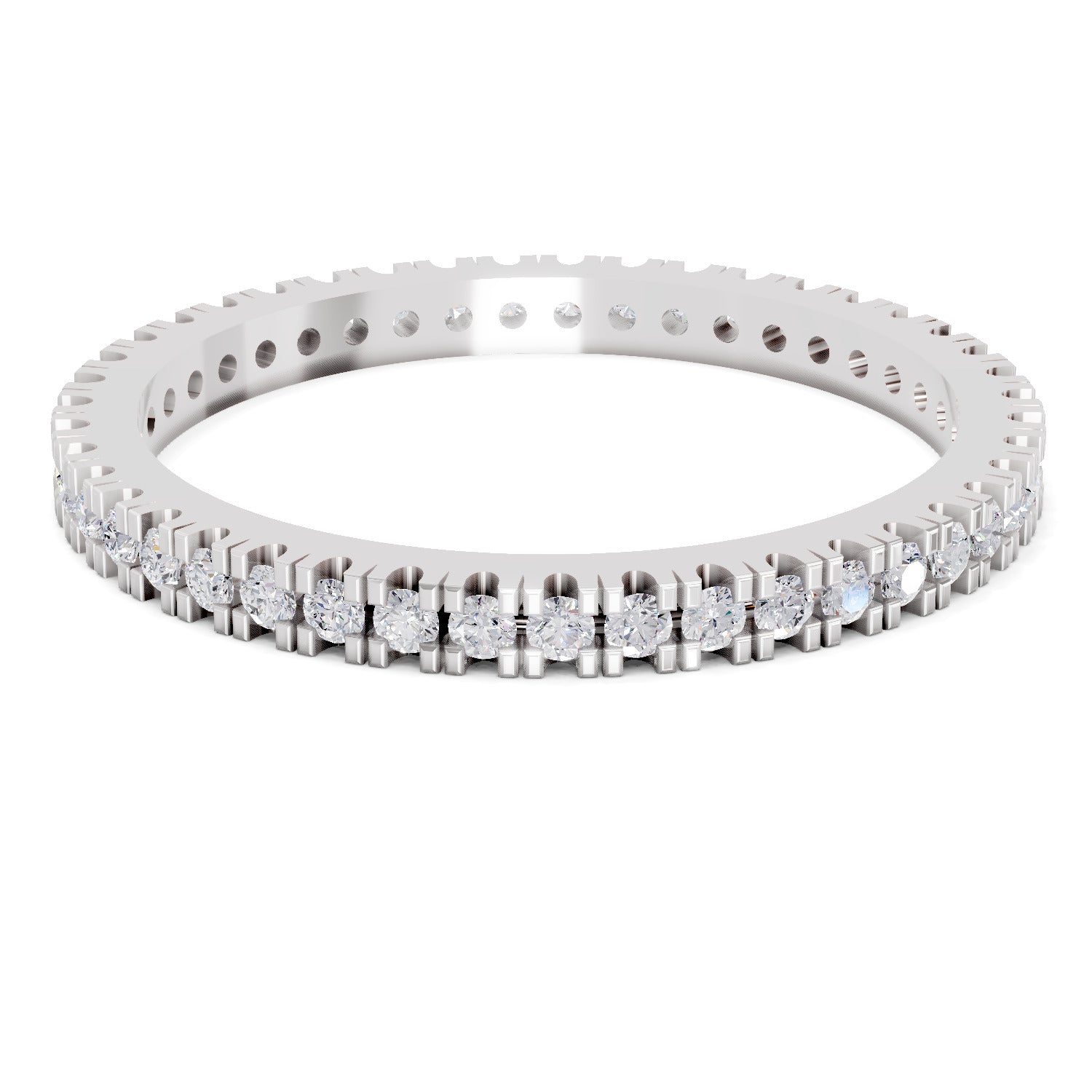 Sparkles Lab Grown Diamond 0.27 Eternity Style Ring| 14K White Gold