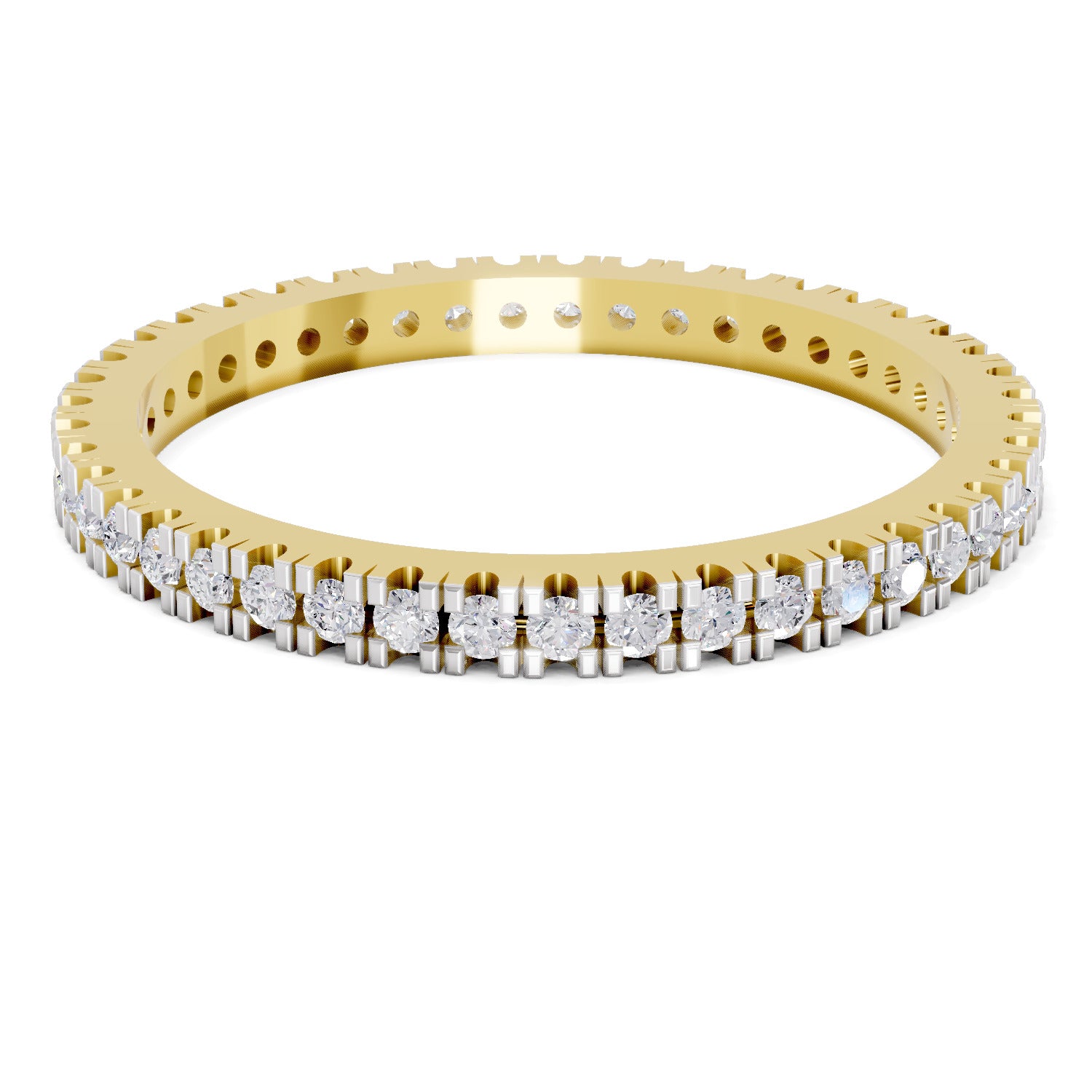 Sparkles Lab Grown Diamond 0.27 Eternity Style Ring| 14K Yellow Gold