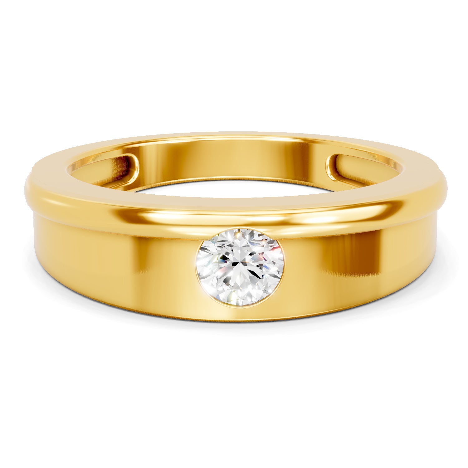 0.25 Carat  | 925 Sterling Silver Gold Plated Fashion Ring