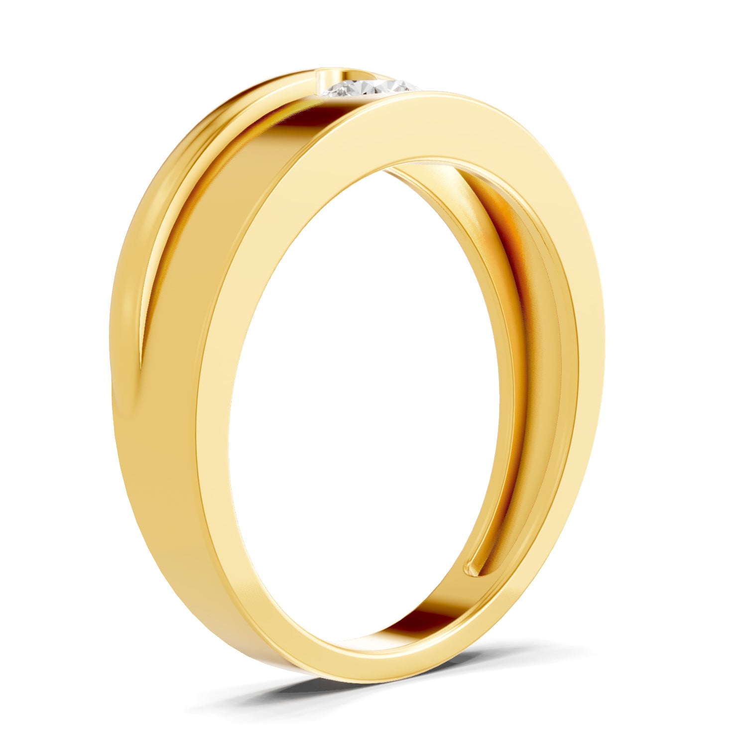 0.25 Carat  | 925 Sterling Silver Gold Plated Fashion Ring