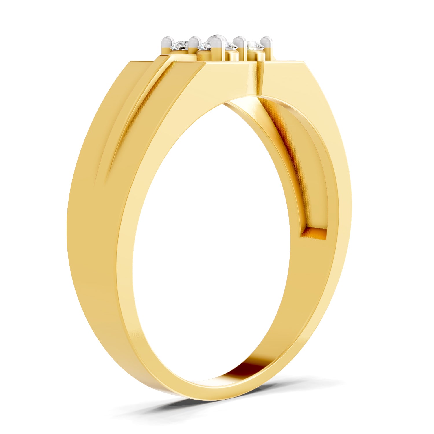 0.24 Carat  | 925 Sterling Silver Gold Plated Fashion Ring