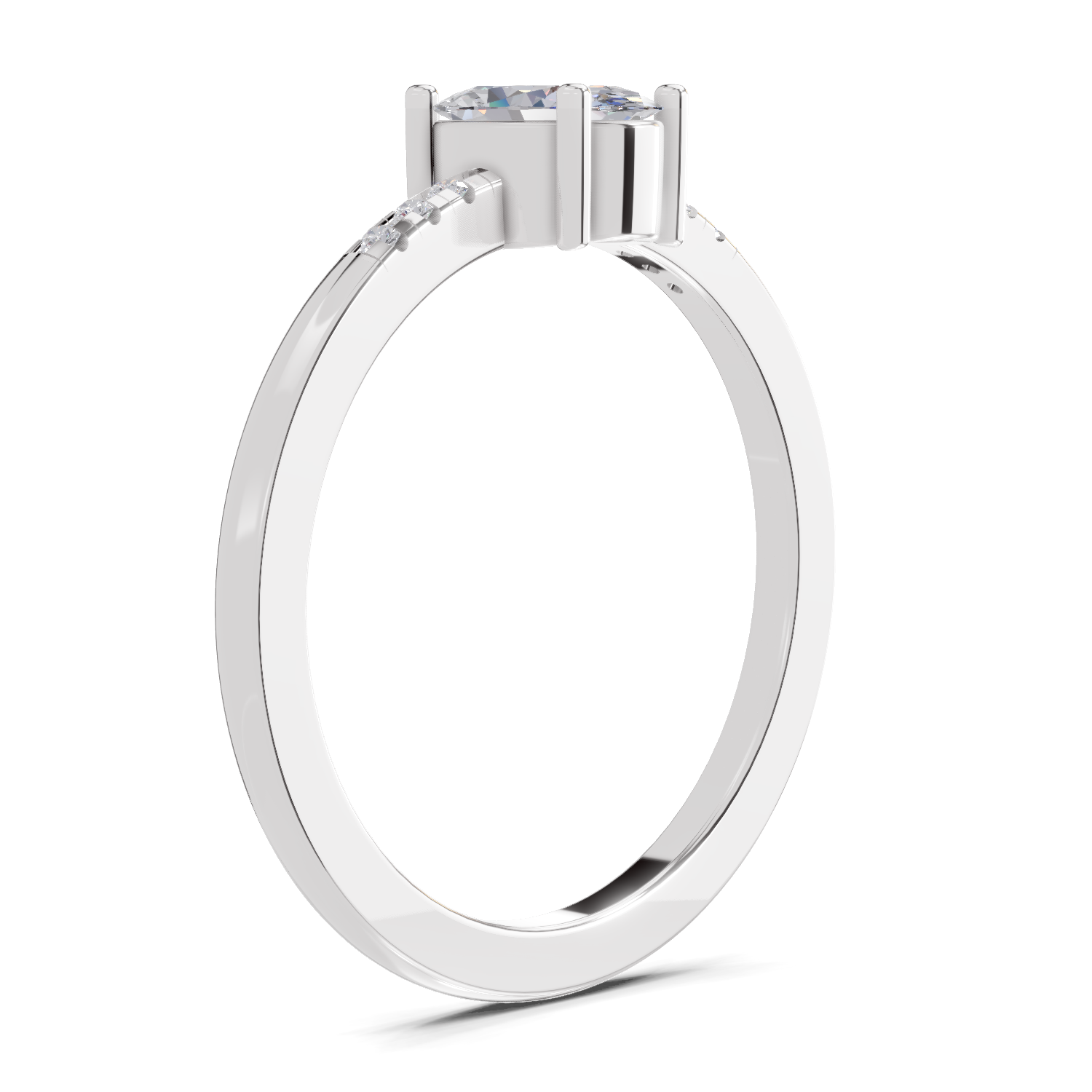 Lab Grown Diamond 1.03 Carat Lumora Promise Engagement Ring | 14K White Gold