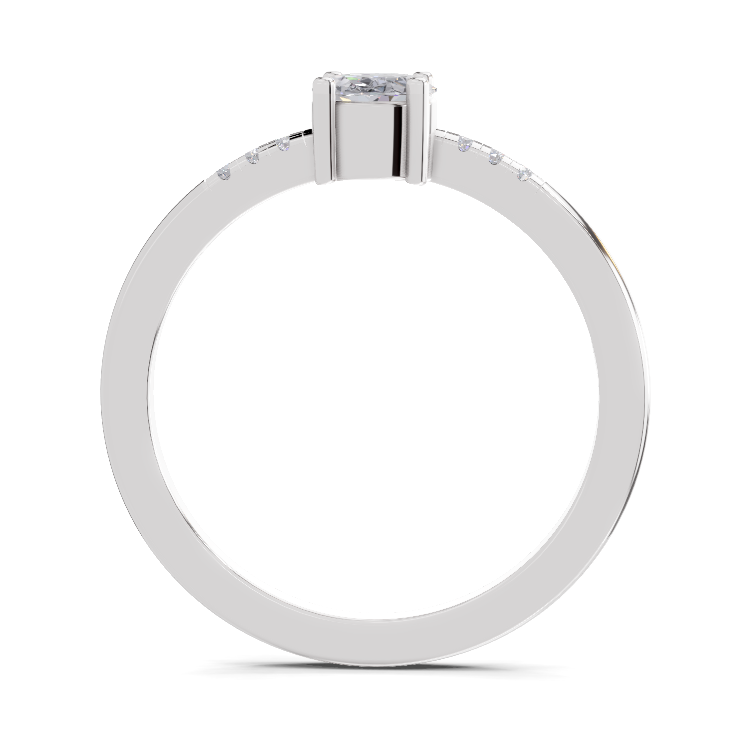 Lab Grown Diamond 1.03 Carat Lumora Promise Engagement Ring | 14K White Gold