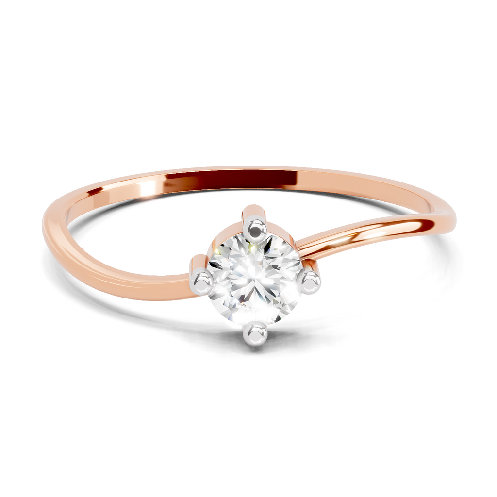 0.25 Carat Solitaire Lab Grown Diamond Ring In 14K Gold