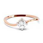 0.25 Carat Solitaire Lab Grown Diamond Ring In 14K Gold