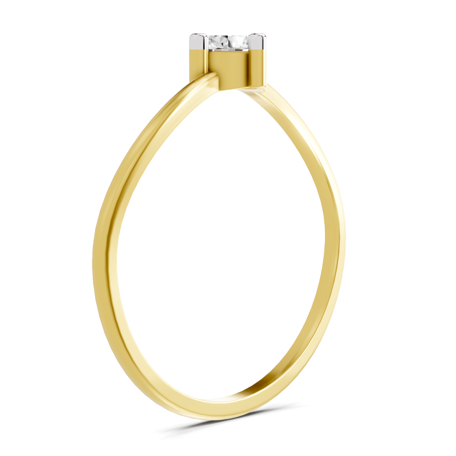 0.25 Carat Solitaire Lab Grown Diamond Ring In 14K Gold