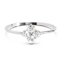 Sparkles Lab Grown Diamond 0.24 Carat Diamond Engagement Ring | 14K White Gold