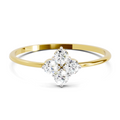Sparkles Lab Grown Diamond 0.24 Carat Diamond Engagement Ring | 14K Yellow Gold