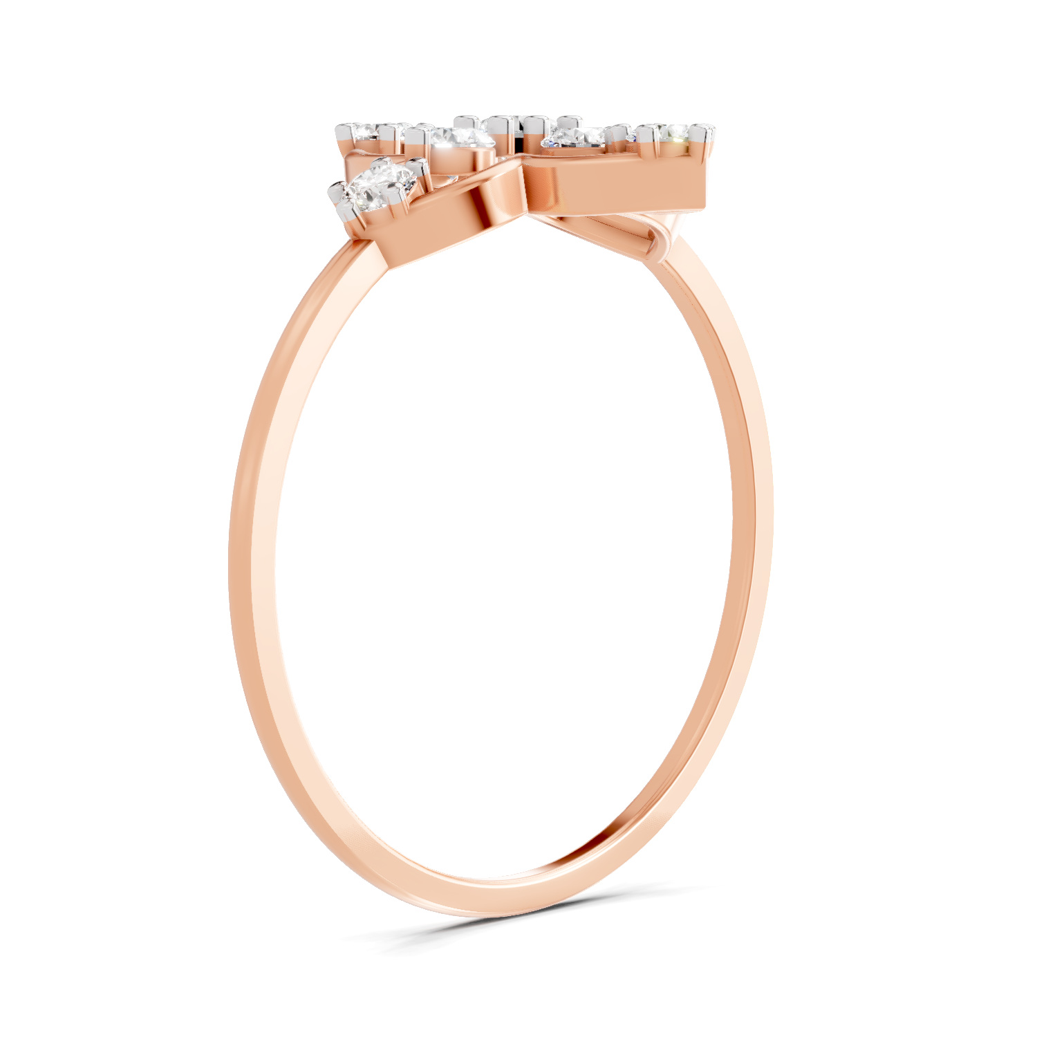 Sparkles Lab Grown Diamond 0.31 Four Petal Ring| 14K Rose Gold