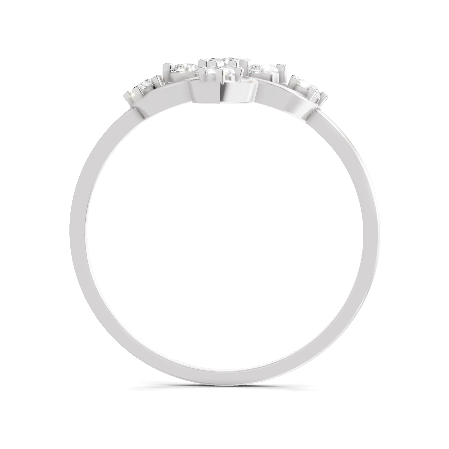 Sparkles Lab Grown Diamond 0.31 Four Petal Ring| 14K White Gold