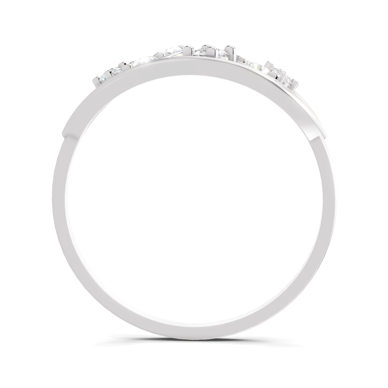 Sparkles Lab Grown Diamond 0.3 Leaf Whisper Ring| 14K White Gold