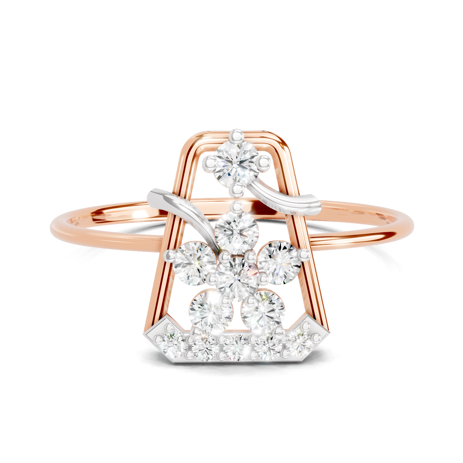 Sparkles Lab Grown Diamond 0.3 Dazzle Bloom Ring| 14K Rose Gold