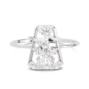 Sparkles Lab Grown Diamond 0.3 Dazzle Bloom Ring| 14K White Gold