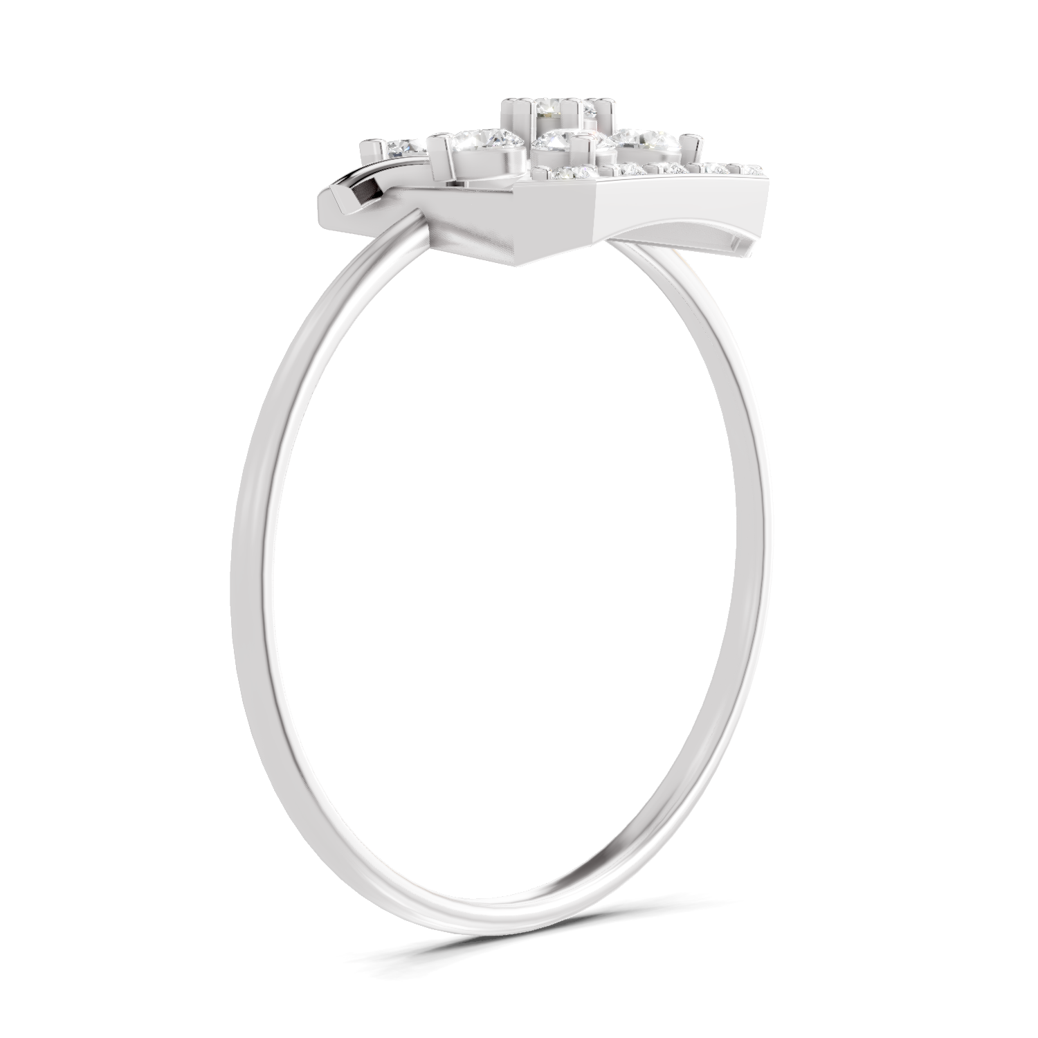 Sparkles Lab Grown Diamond 0.3 Dazzle Bloom Ring| 14K White Gold