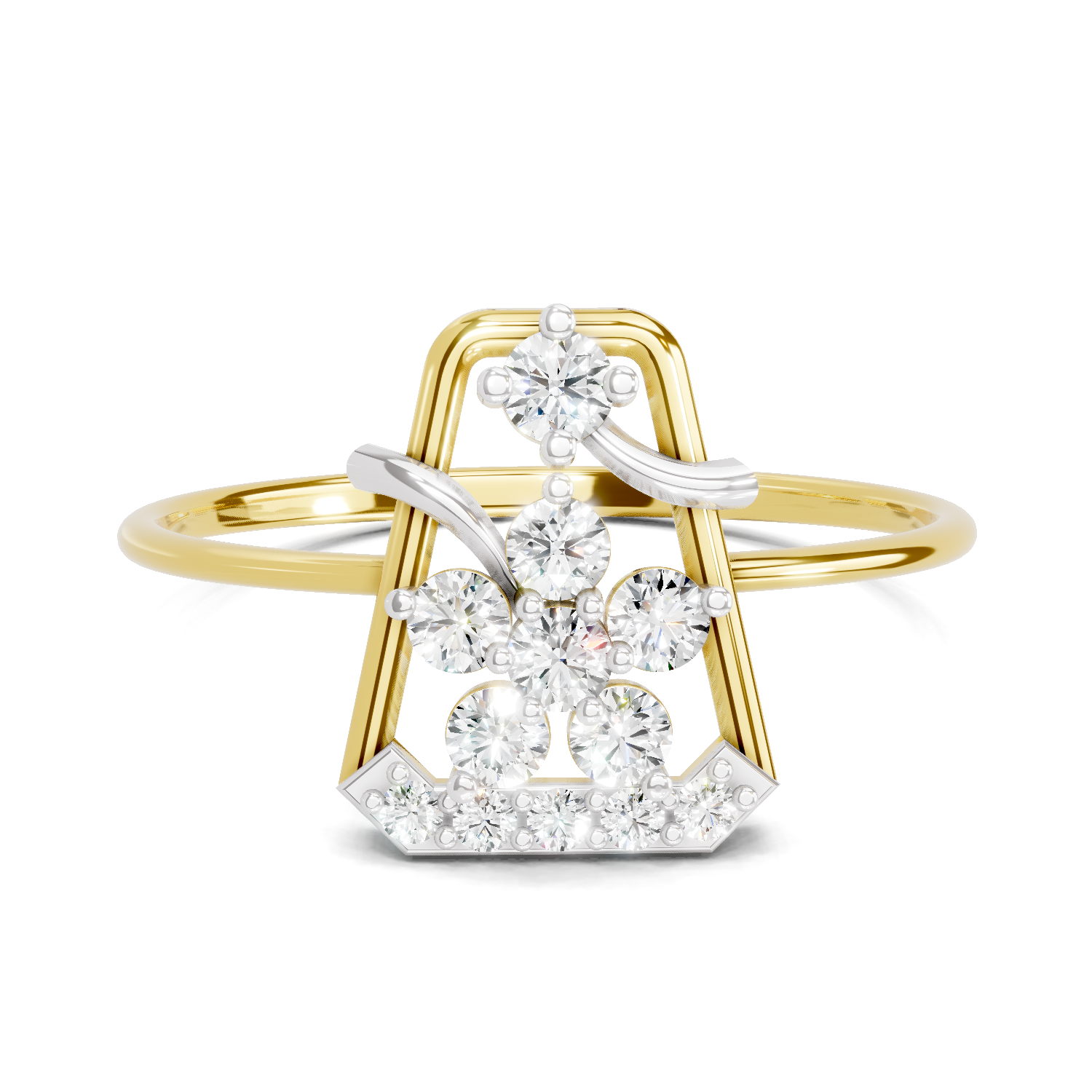 Sparkles Lab Grown Diamond 0.3 Dazzle Bloom Ring| 14K Yellow Gold