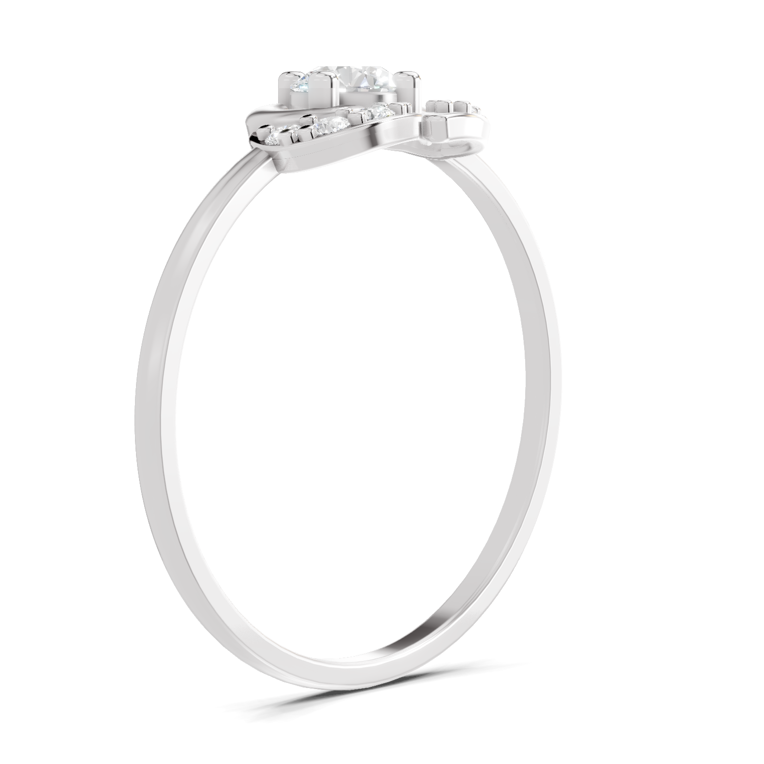 Sparkles Lab Grown Diamond 0.25 Blossom Ring| 14K White Gold