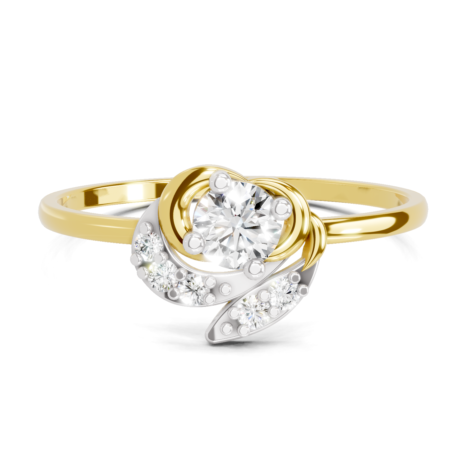 Sparkles Lab Grown Diamond 0.25 Blossom Ring| 14K Yellow Gold