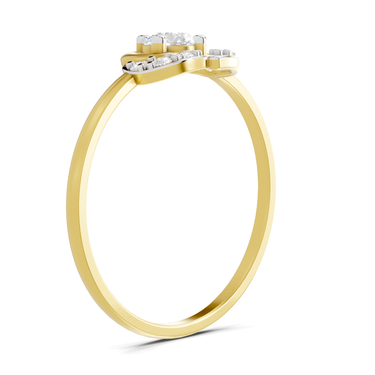 Sparkles Lab Grown Diamond 0.25 Blossom Ring| 14K Yellow Gold