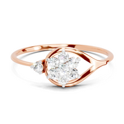 Sparkles Lab Grown Diamond 0.2 Cluster Ring| 14K Rose Gold