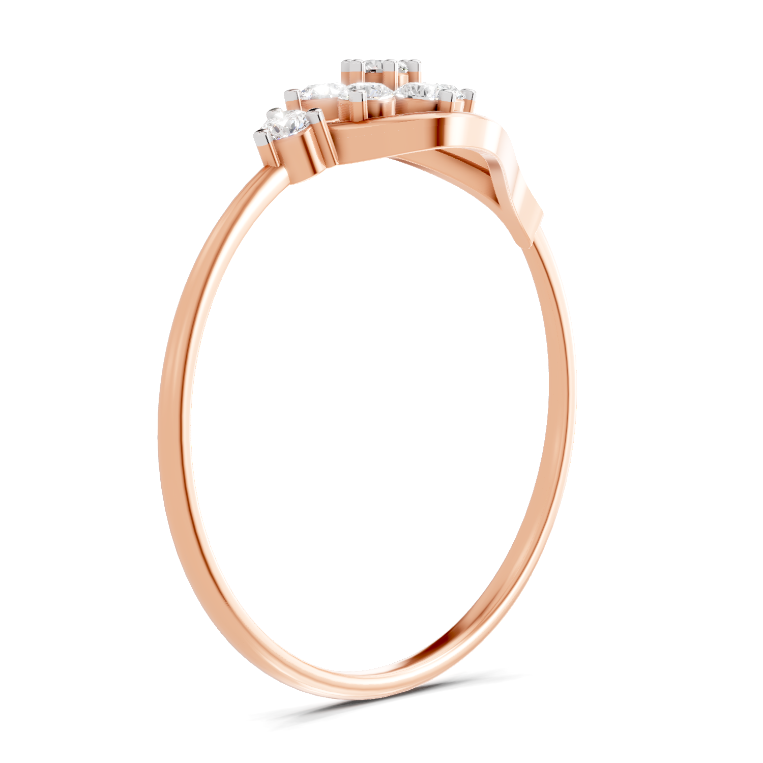 Sparkles Lab Grown Diamond 0.2 Cluster Ring| 14K Rose Gold