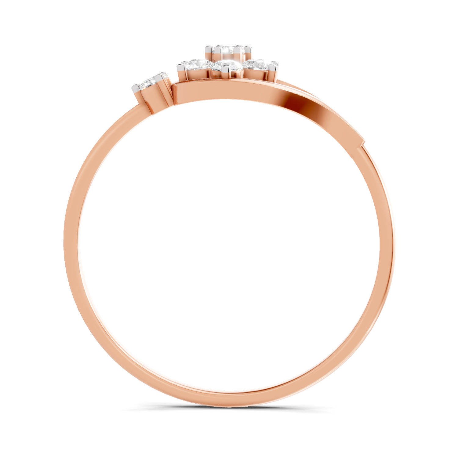 Sparkles Lab Grown Diamond 0.2 Cluster Ring| 14K Rose Gold