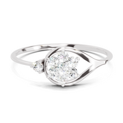 Sparkles Lab Grown Diamond 0.2 Cluster Ring| 14K White Gold
