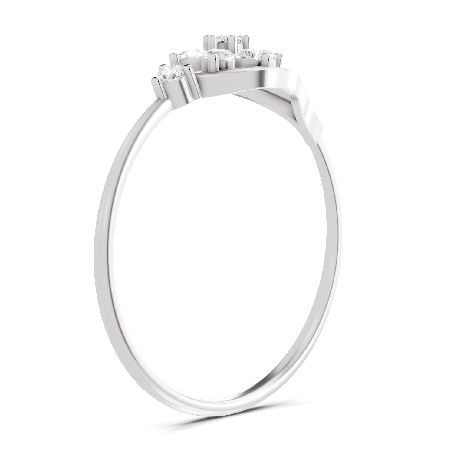 Sparkles Lab Grown Diamond 0.2 Cluster Ring| 14K White Gold