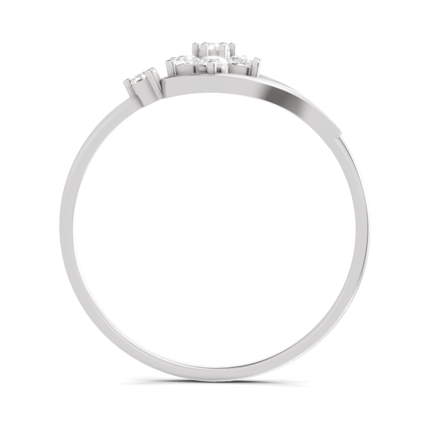 Sparkles Lab Grown Diamond 0.2 Cluster Ring| 14K White Gold
