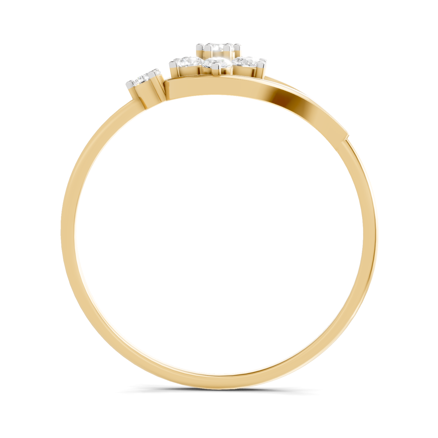 Sparkles Lab Grown Diamond 0.2 Cluster Ring| 14K Yellow Gold