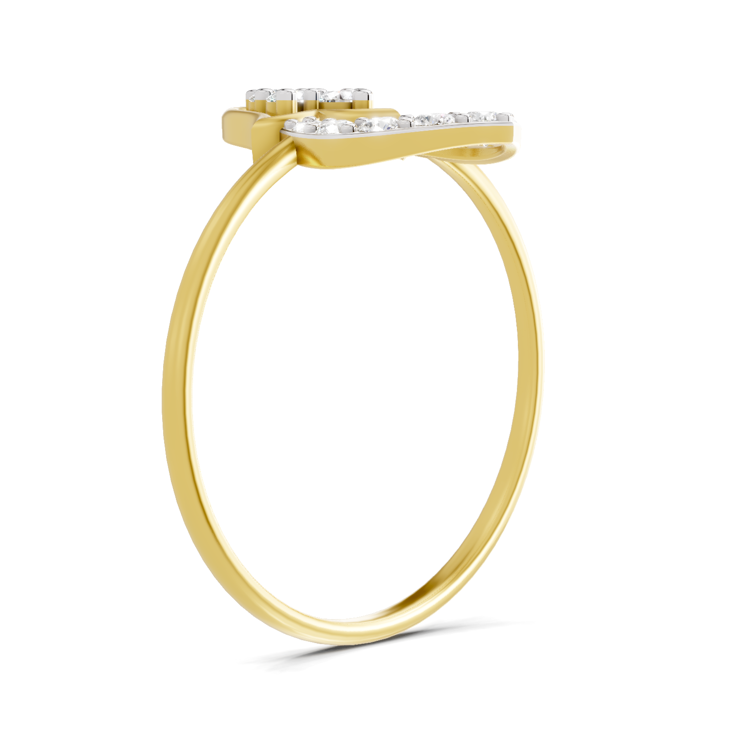 Sparkles Lab Grown Diamond 0.25 Carat Lotus Diamond Ring| 14K Yellow Gold