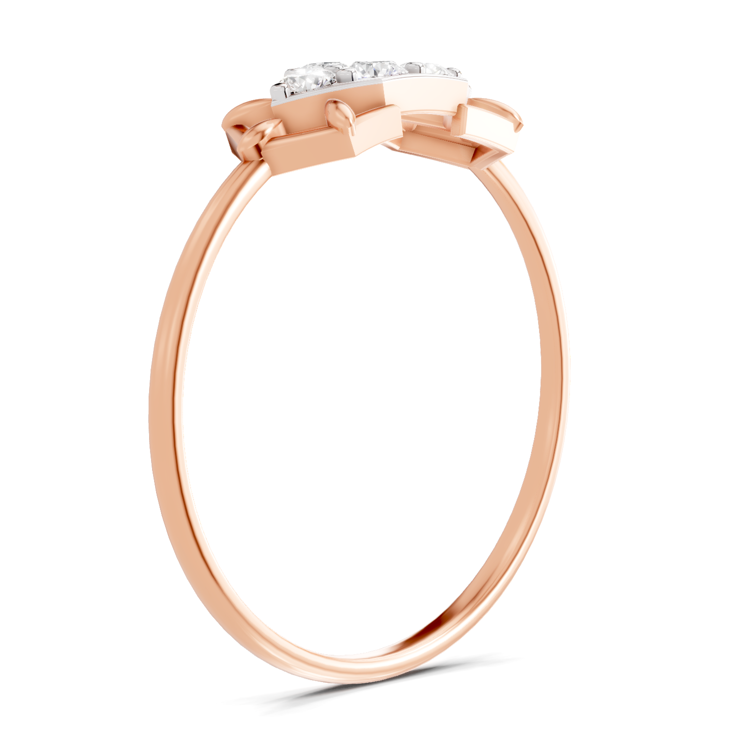Sparkles Lab Grown Diamond 0.23 Carat Cluster Diamond Ring| 14K Rose Gold