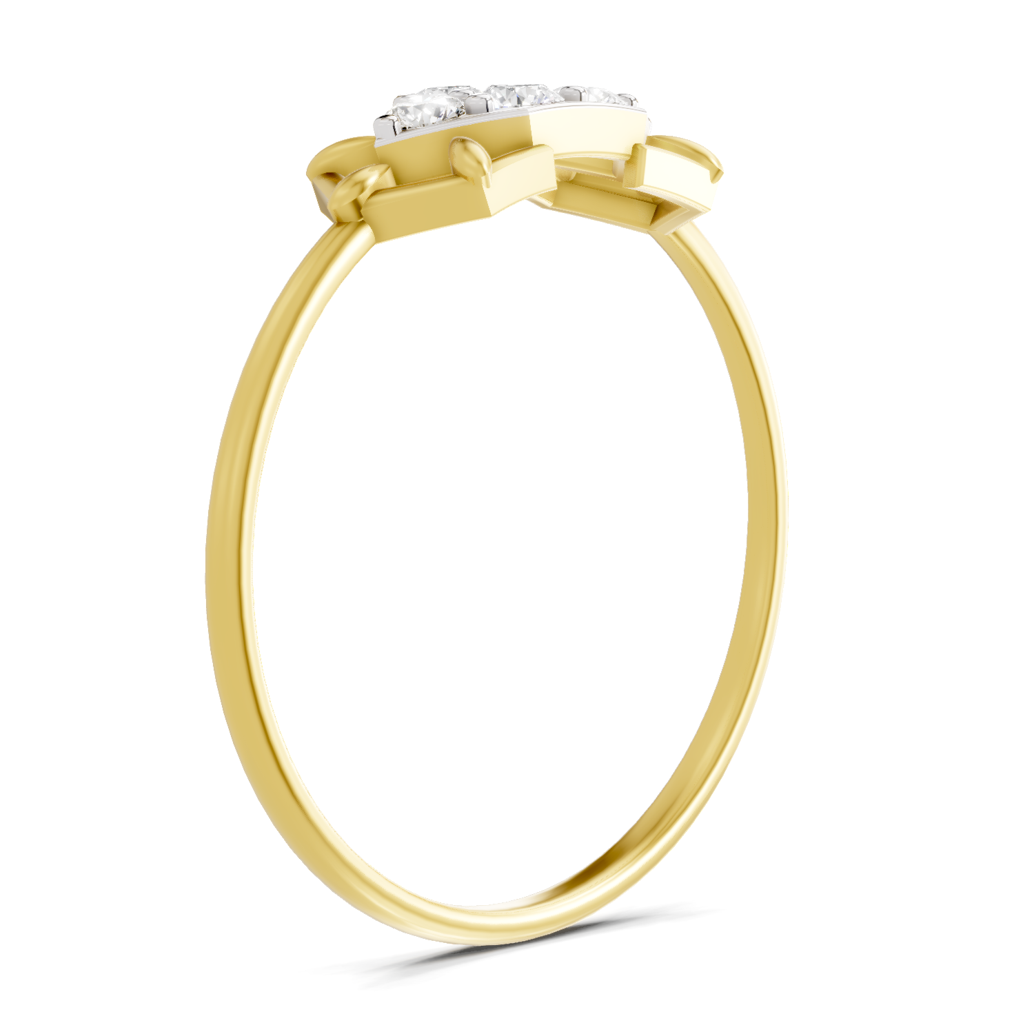 Sparkles Lab Grown Diamond 0.23 Carat Cluster Diamond Ring| 14K Yellow Gold